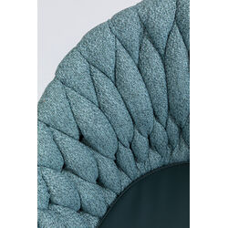 Chaise a. acc. Knot bleu pétrole