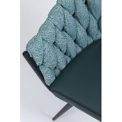 Chaise a. acc. Knot bleu pétrole