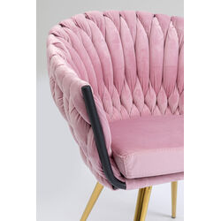 Chaise a. acc. Knot mauve