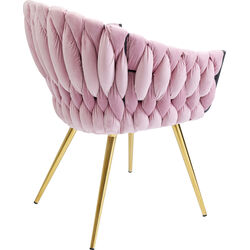 Chair with Armrest Knot Mauve