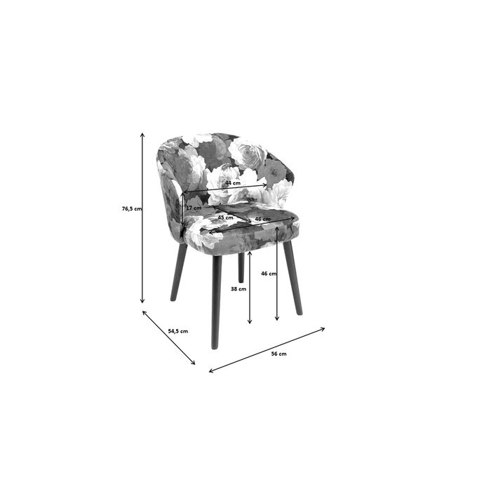 Armlehnstuhl Peony Flower Gelb