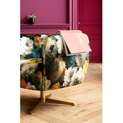 Fauteuil pivotant Peony Flower jaune