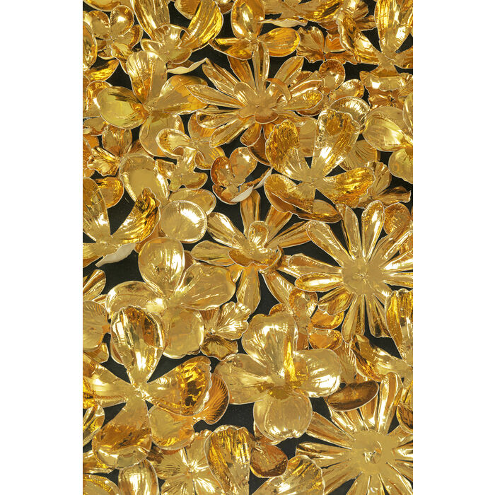 Coffee Table Gold Flowers 120x60