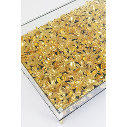 Coffee Table Gold Flowers 120x60