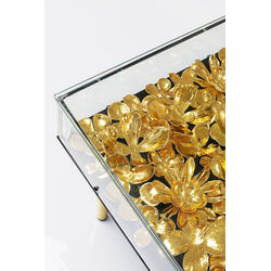 Coffee Table Gold Flowers 120x60