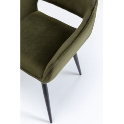 Chair with Armrest San Francisco Dark Green