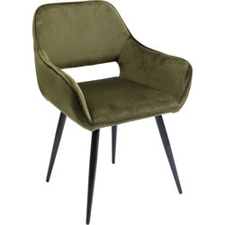 Chair with Armrest San Francisco Dark Green