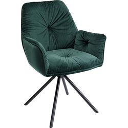 Swivel Chair with Armrest Mila Green