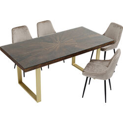 Table Conley Brass 180x90cm