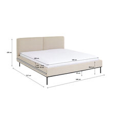 Bed East Side Beige 160x200cm