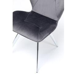 Chaise Viva gris-chromé