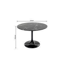 Tisch Solo Marble Schwarz Ø110
