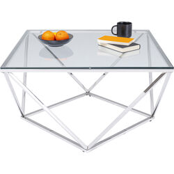 Coffee Table Cristallo Chrome 80x80cm