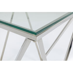 Table d'appoint Cristallo Chrome 50x50cm