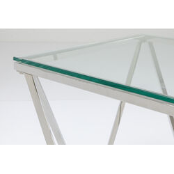 Table d'appoint Cristallo Chrome 50x50cm