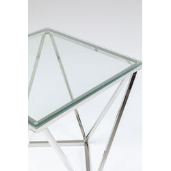 Table d'appoint Cristallo Chrome 50x50cm