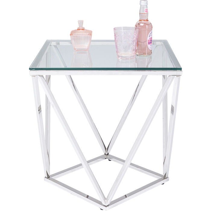 Side Table Cristallo Silver 50x50cm - KARE KARE B2B