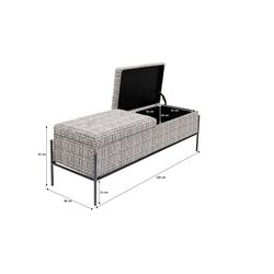 Truhenbank Buttons Storage B&W Groß