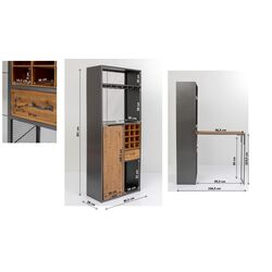 Bar Cabinet Vinoteca 80x201cm