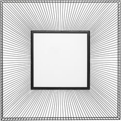 Mirror Dimension Square Black  91x91cm