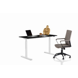 Schreibtisch Office Smart Weiß Schwarz 140x70