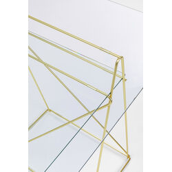 Desk Polar Brass Matt 8mm Tempered Glass