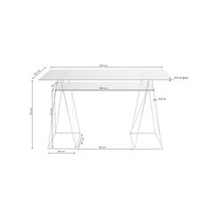 Schreibtisch Polar Brass Matt 8mm ESG