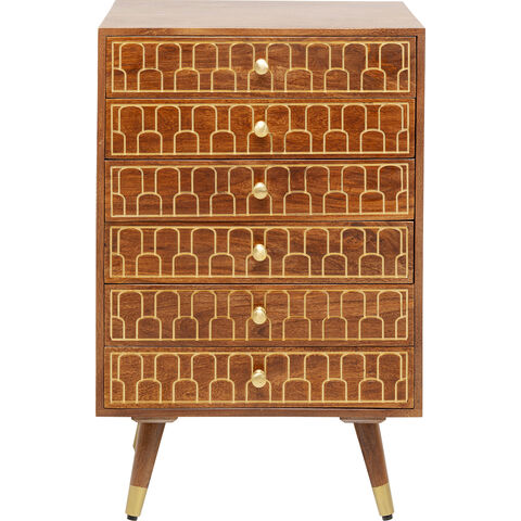 Commode haute Muskat 6 tiroirs