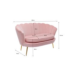 Divano Water Lily 2 posti Gold Rosa