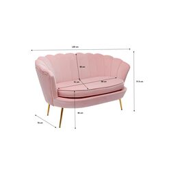 Sofa Water Lily 2-Seater Gold Rose