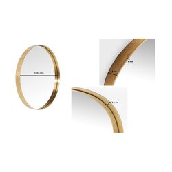 Mirror Curve MO Brass Ø100