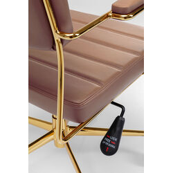 Chaise pivotante de bureau Dottore marron