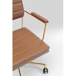 Chaise pivotante de bureau Dottore marron