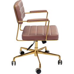 Chaise pivotante de bureau Dottore marron