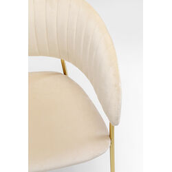 Silla rep. Belle Velvet crema (2/Set)