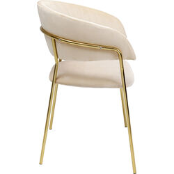 Silla rep. Belle Velvet crema (2/Set)