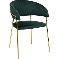 Chaise a. acc. Belle Velvet vert (2/set)