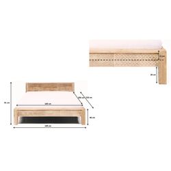 Cama madera alta Puro 160x200