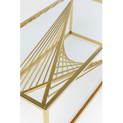 Coffee Table Laser Gold Clear Glass 120x60cm