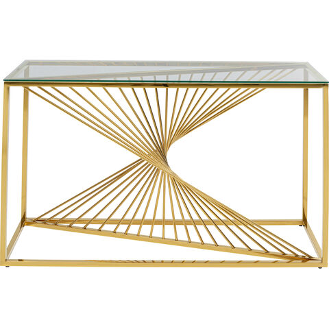 Console Laser Gold Clear Glass 120x40cm