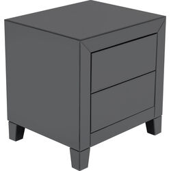 Petite commode Luxury Push 2 tiroirs gris