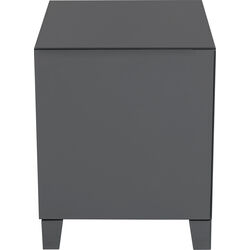 Petite commode Luxury Push 2 tiroirs gris