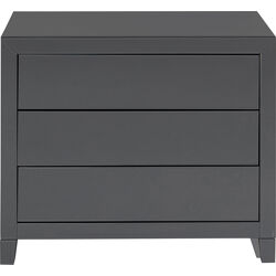 Dresser Luxury Push 3 Drawers Grey