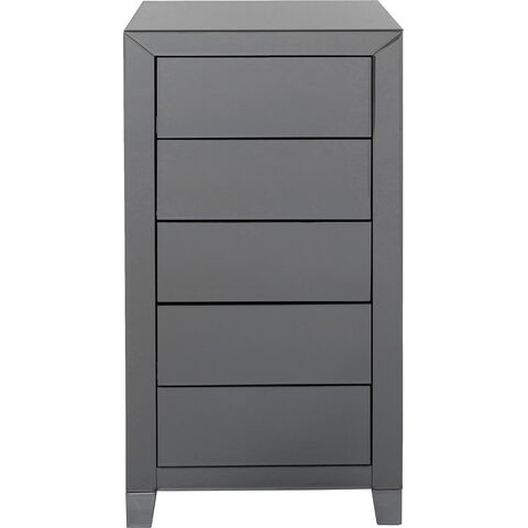 Commode haute Luxury Push 5 tiroirs gris