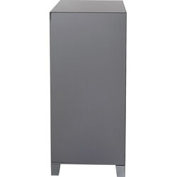 Comò alto Luxury Push 5 cassetti grigio