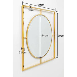 Mirror Stanford Frame Gold Ø90cm