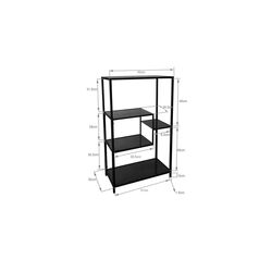 Shelf Loft Black 60x100cm