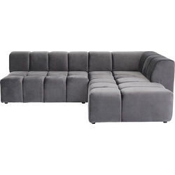 Corner Sofa Belami Velvet Grey Right