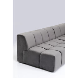 Ecksofa Belami Velvet Grau Rechts