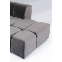 Ecksofa Belami Velvet Grau Rechts